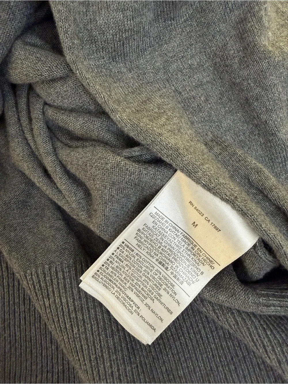 Banana Republic Charcoal Hooded Snap Pullover Sweater Men’s Medium